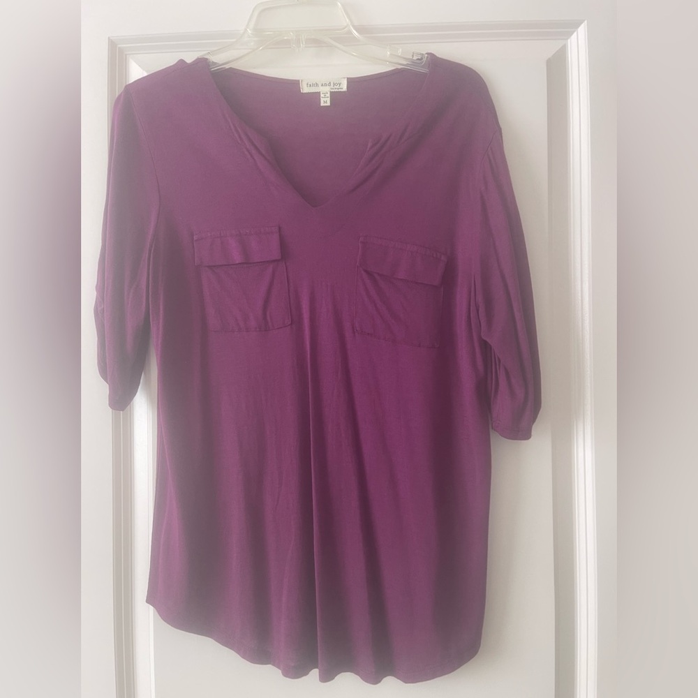 Women’s Faith and Joy Purple Top - Size M